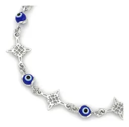 Pulsera Plata 925 Nudo de Bruja Triqueta Ojo Turco Protección - Imagen 2