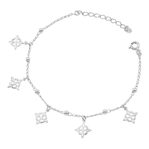 Pulsera Plata 925 Nudos de Bruja Ancla Ajustable - Imagen 1