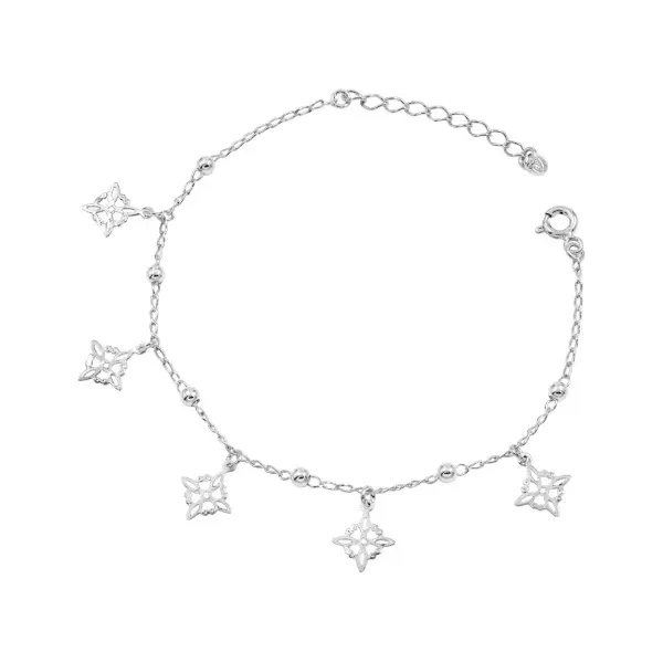 Pulsera Plata 925 Nudos de Bruja Ancla Ajustable - Imagen 1