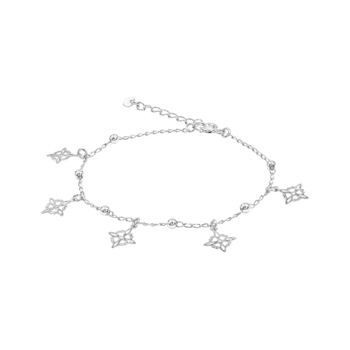 Pulsera Plata 925 Nudos de Bruja con Ancla Ajustable - Imagen 2