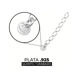Pulsera Plata Ley .925 Nudos de Bruja Engarzados Ajustable - Imagen 3