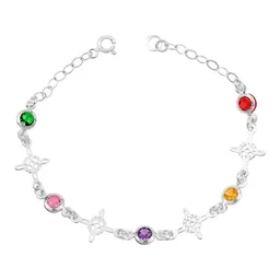 Pulsera de Plata 925 Nudos de Bruja Zirconias Multicolor - Imagen 2