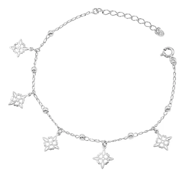 Pulsera Plata 925 Nudos de Bruja Ancla Ajustable - Imagen 1