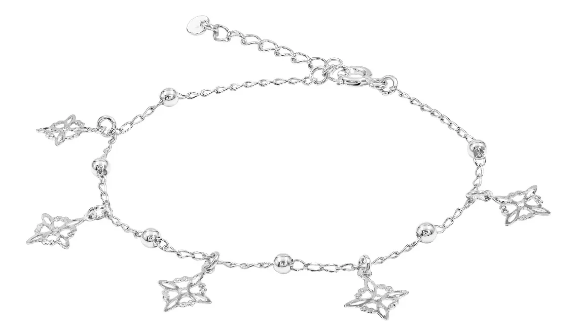 Pulsera Plata 925 Nudos de Bruja Ancla Ajustable - Imagen 1