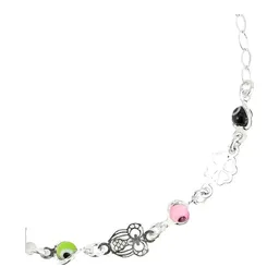 Pulsera Ojo Turco Ajustable Multicolor Plata .925 - Imagen 2
