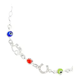 Pulsera Ojo Turco Ajustable Multicolor Plata .925 - Imagen 3