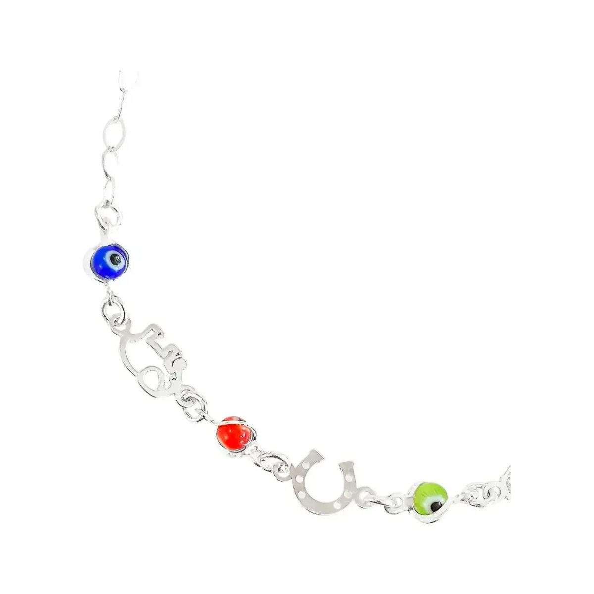Pulsera Ojo Turco Ajustable Multicolor Plata .925 - Imagen 3