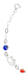Pulsera Ojo Turco Ajustable Multicolor Plata .925 - Imagen 5