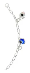 Pulsera Ojo Turco Colores Plata .925 18cm - Imagen 5
