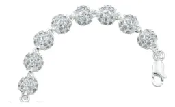 Pulsera Plata 925 Oso Corazón con Zirconia Verde 17.5 cm - Imagen 3