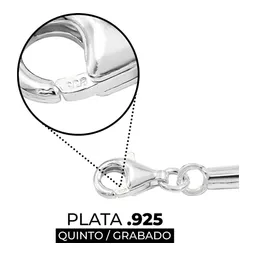 Pulsera Plata 925 Pansa Víbora Ajustable Charms Corazones - Imagen 3