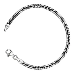 Pulsera Panza de Víbora de Plata .925 Pavonada 19 cm - Imagen 3