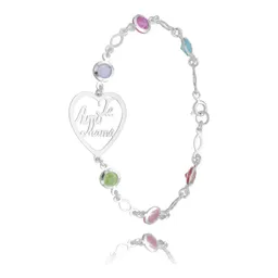 Pulsera Plata .925 Piedra Natural Multicolor para Mujer 18cm - Imagen 3