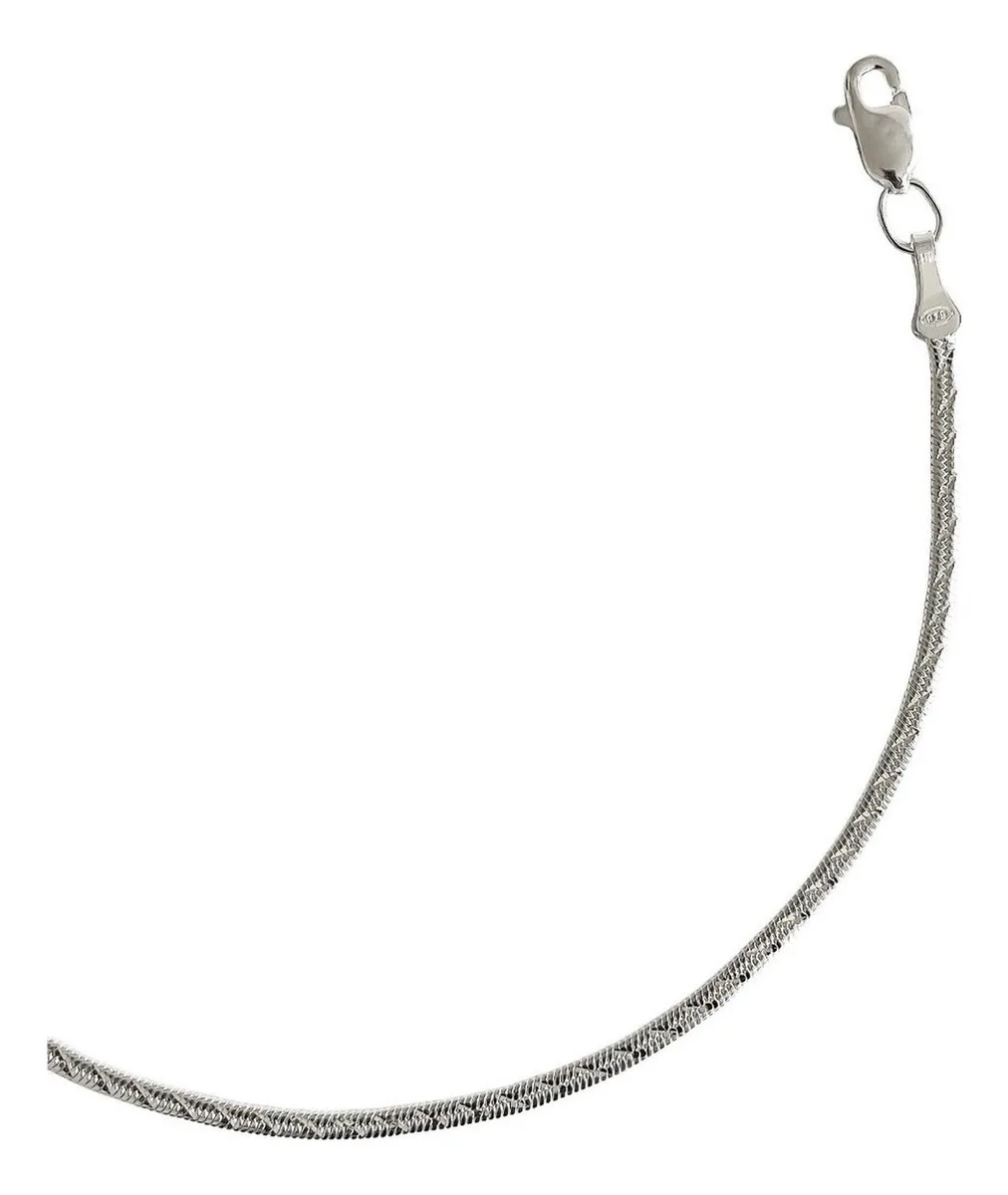 Pulsera de plata .925 planchada diamantada para mujer ajustable — Joyaris