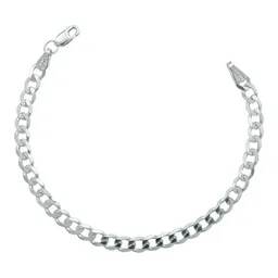 Pulsera Plata 925 Cadena Cubana Abierta Hombre 20cm - Imagen 1