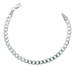 Pulsera Plata 925 Cadena Cubana Abierta Hombre 20cm - Imagen 1