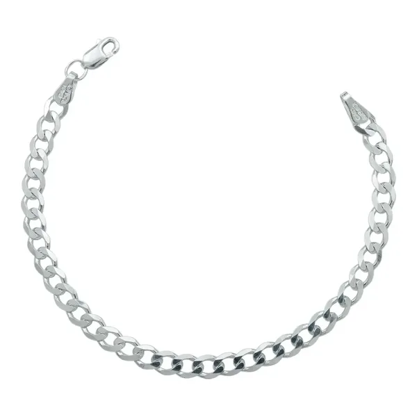 Pulsera Plata 925 Cadena Cubana Abierta Hombre 20cm - Imagen 1