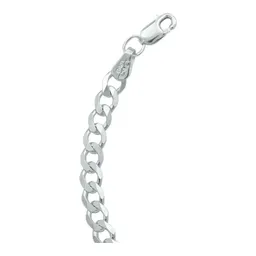 Pulsera Plata 925 Cadena Cubana Abierta Hombre 20cm - Imagen 6