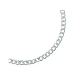 Pulsera Plata 925 Cadena Cubana Diamantada 4mm Unisex - Imagen 2