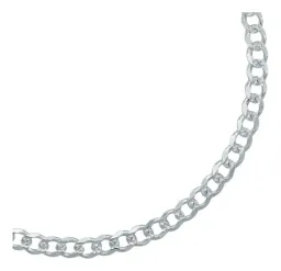 Pulsera Plata 925 Cadena Cubana Diamantada 4mm Unisex - Imagen 2