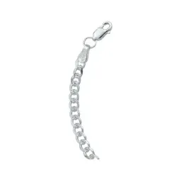 Pulsera Plata 925 Cadena Cubana Diamantada 4mm Unisex - Imagen 4