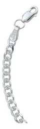 Pulsera Plata 925 Cadena Cubana Diamantada 4mm Unisex - Imagen 4
