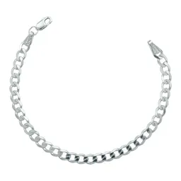 Pulsera Plata 925 Cadena Cubana Eslabón 5mm para Hombre 21cm - Imagen 1