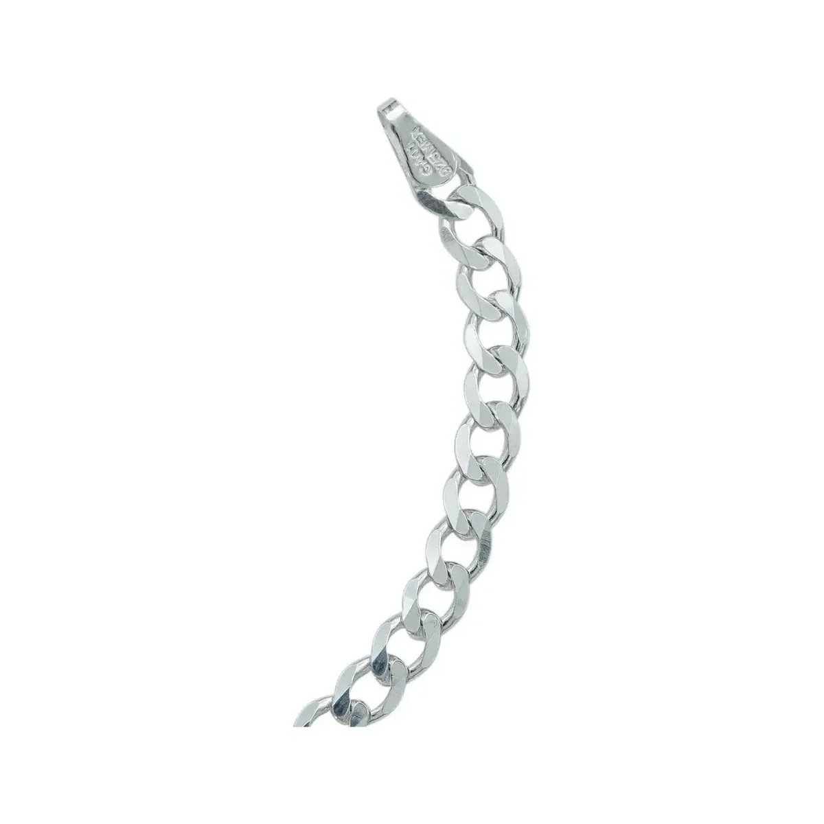 Pulsera Plata 925 Cadena Cubana Eslabón 5mm para Hombre 21cm - Imagen 3