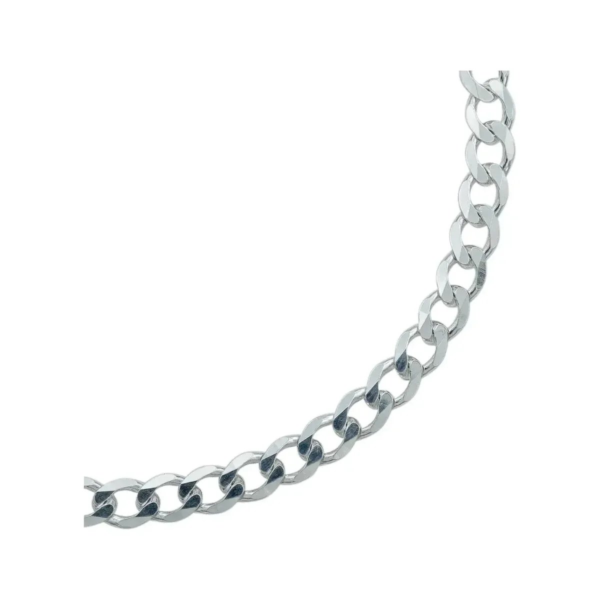 Pulsera Plata 925 Cadena Cubana Eslabón 5mm para Hombre 21cm - Imagen 4