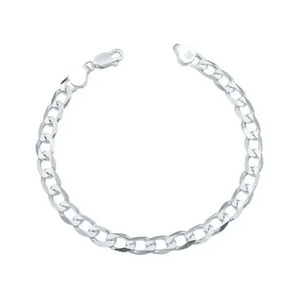 Pulsera Plata 925 Cadena Cubana Gruesa para Hombre - Imagen 1