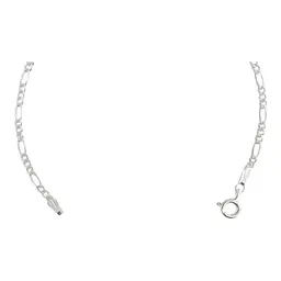 Pulsera Plata 925 Cadena Figaro 3x1 17cm Mujer - Imagen 2