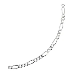 Pulsera Plata 925 Cadena Figaro 3x1 17cm Mujer - Imagen 3