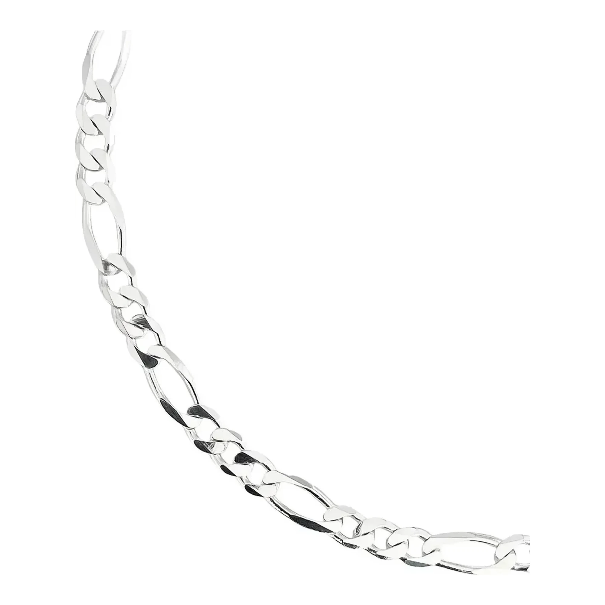 Pulsera Plata 925 Cadena Figaro 3x1 para Hombre 20cm - Imagen 2