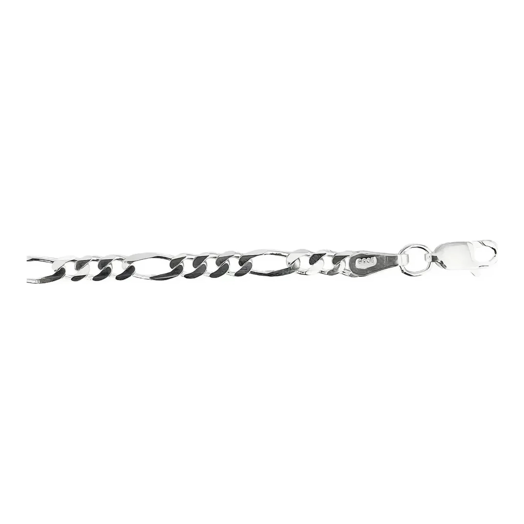Pulsera Plata 925 Cadena Figaro 3x1 para Hombre 20cm - Imagen 3