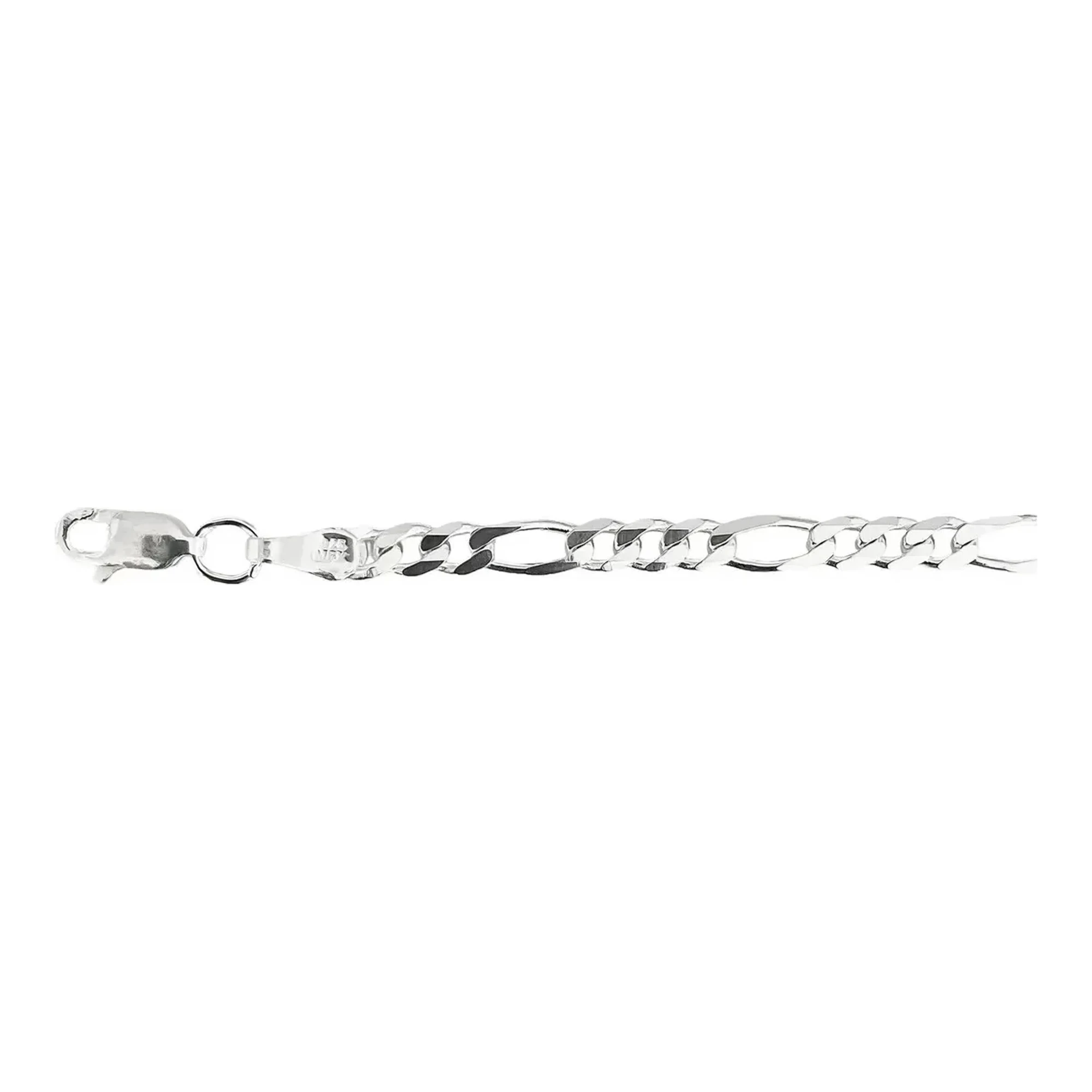 Pulsera Plata 925 Cadena Figaro 3x1 para Hombre 20cm - Imagen 4