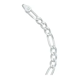 Pulsera Plata 925 Cadena Figaro Diamantada Hombre - Imagen 4