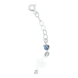 Pulsera Plata 925 Colibrí Ojo Turco Multicolor Ajustable - Imagen 4