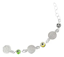 Pulsera Plata 925 con Medallas San Benito Multicolor Ajustable - Imagen 2