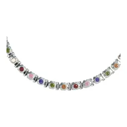 Pulsera Plata 925 con Zirconias Multicolor Diseño Moderno para Mujer - Imagen 2