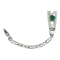 Pulsera Plata 925 Corazón con Zirconia Verde - Imagen 4