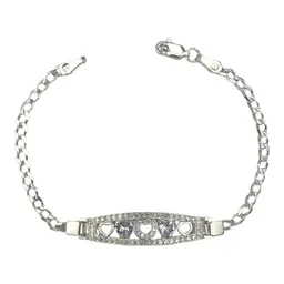 Pulsera Plata 925 Corazón con Zirconias para Mujer - Imagen 1
