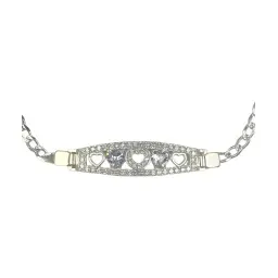 Pulsera Plata 925 Corazón con Zirconias para Mujer - Imagen 2