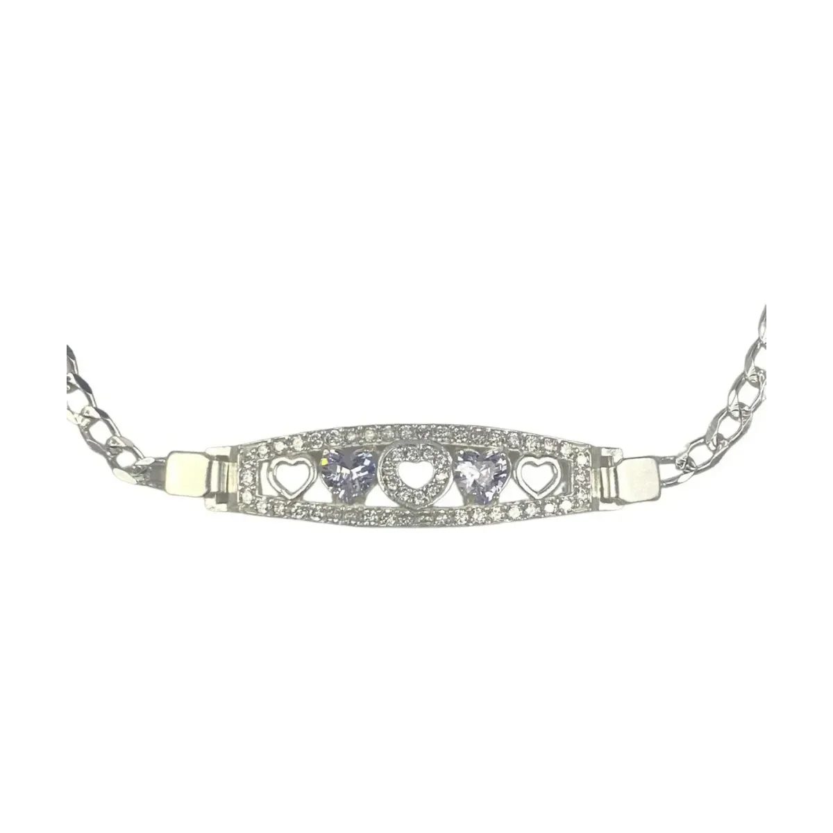 Pulsera Plata 925 Corazón con Zirconias para Mujer - Imagen 2