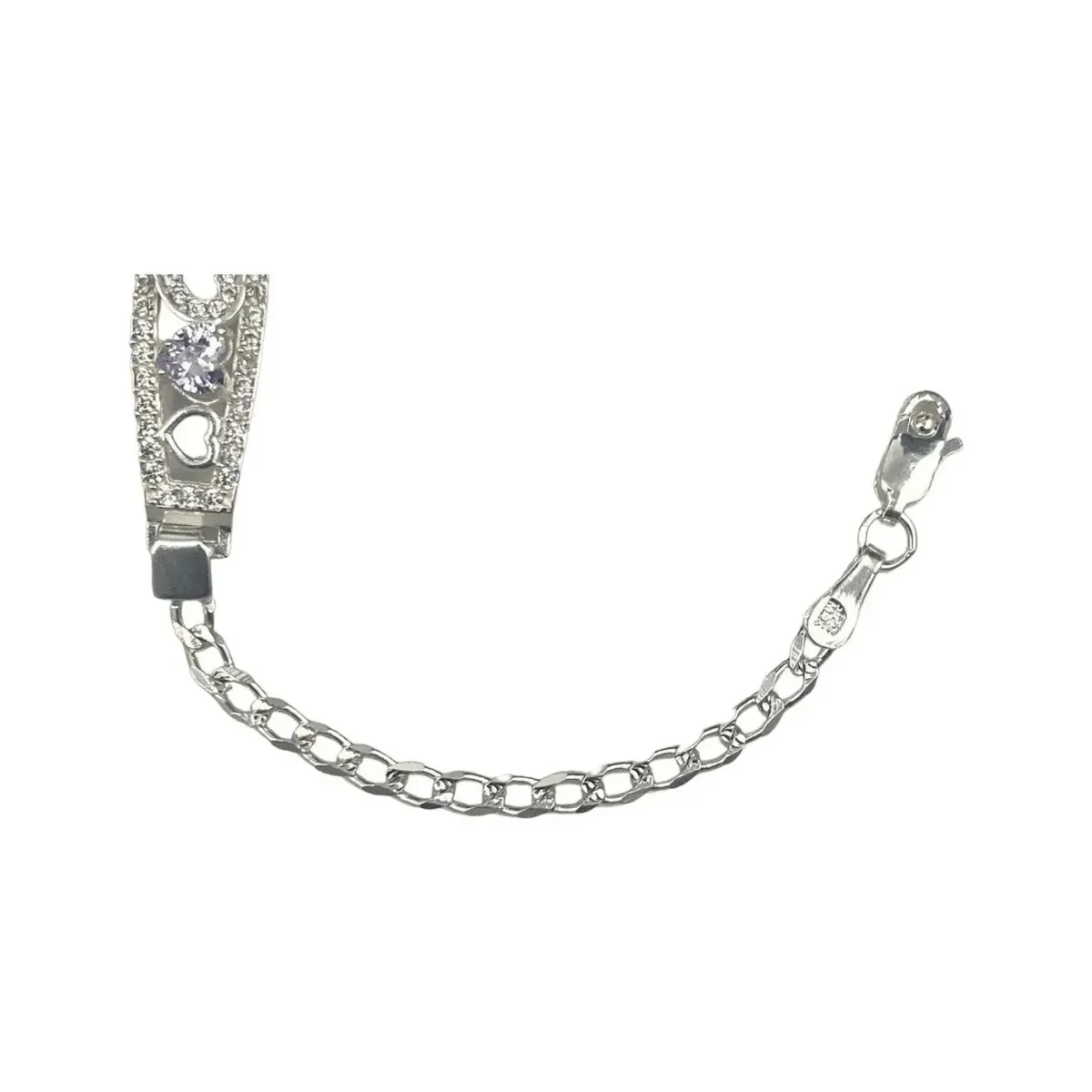 Pulsera Plata 925 Corazón con Zirconias para Mujer - Imagen 3