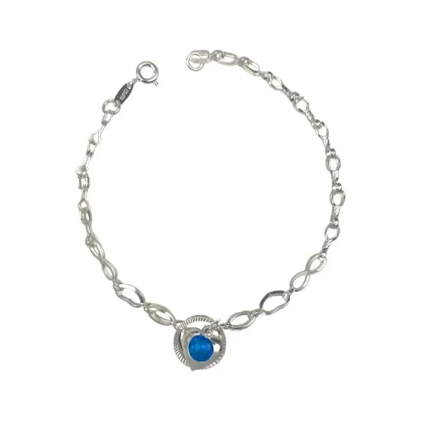 Pulsera Plata 925 Corazón Infinito Ajustable para Mujer - Imagen 1
