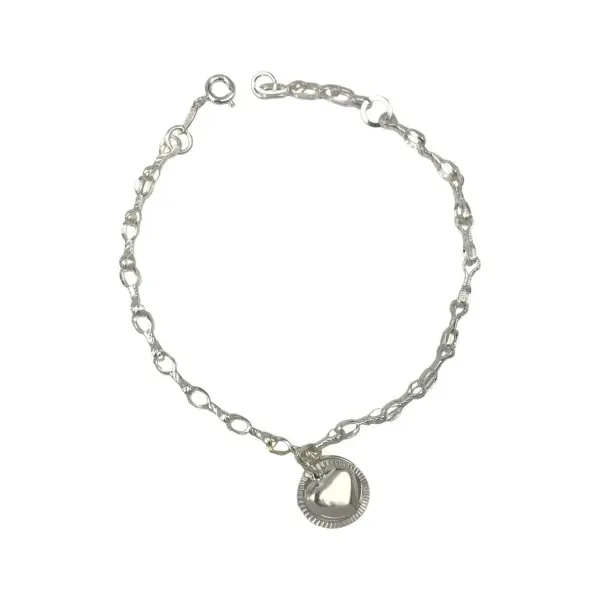 Pulsera Plata 925 Corazón Infinito Ajustable para Mujer - Imagen 1