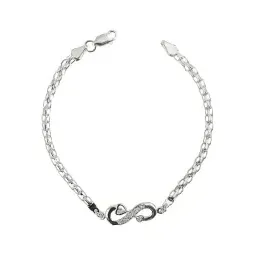 Pulsera Plata 925 Corazón Infinito Estrella Ajustable para Mujer - Imagen 2