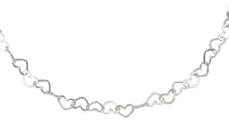 Pulsera Plata 925 Corazones Huecos Separados 18cm - Imagen 2