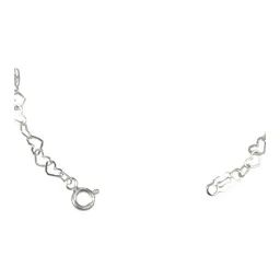 Pulsera Plata 925 Corazones Huecos Separados 18cm - Imagen 3