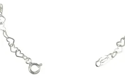 Pulsera Plata 925 Corazones Huecos Separados 18cm - Imagen 3